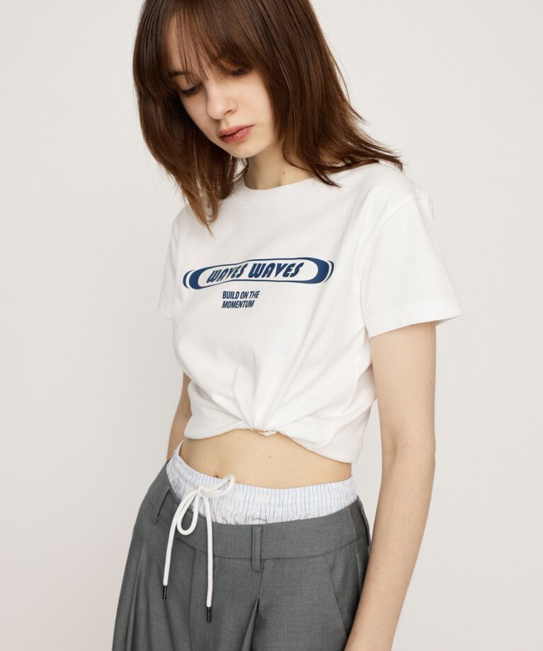 SLY「FRONT PRINT COMPACT Tシャツ」|Tシャツ・カットソー|