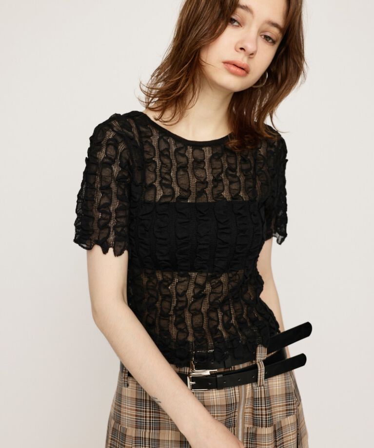 SLY「SHEER 2WAY トップス」|ニット・セーター|