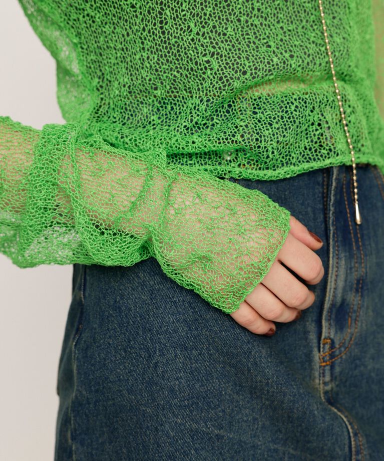 SLY「NEP SHEER KNIT トップス」|ニット・セーター|