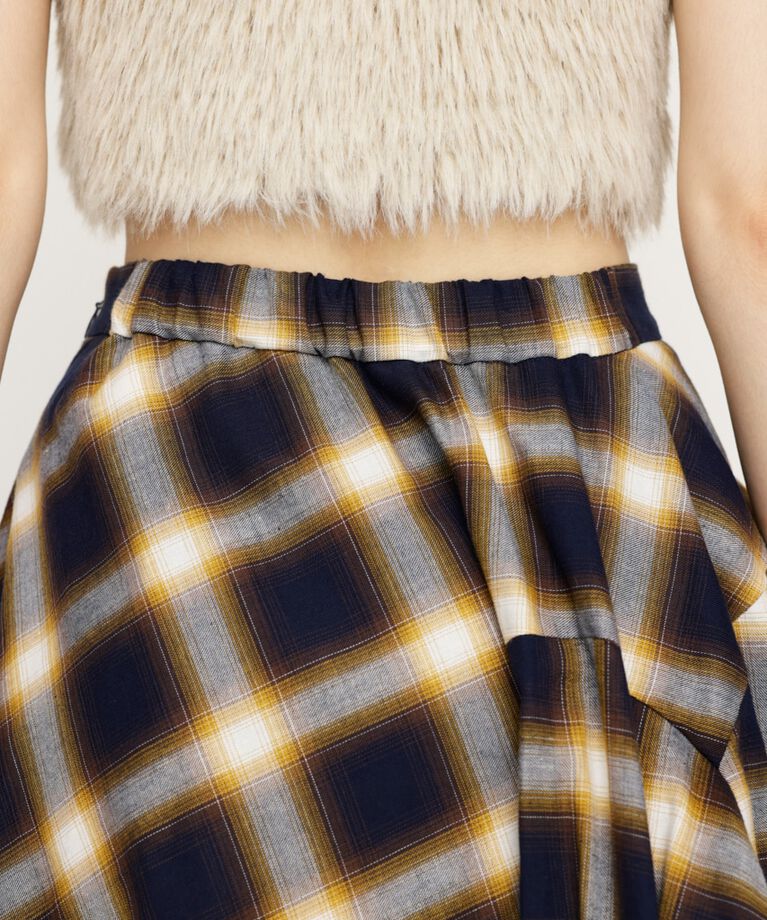 SLY「PLAID LAYERED ロングスカート」|スカート|