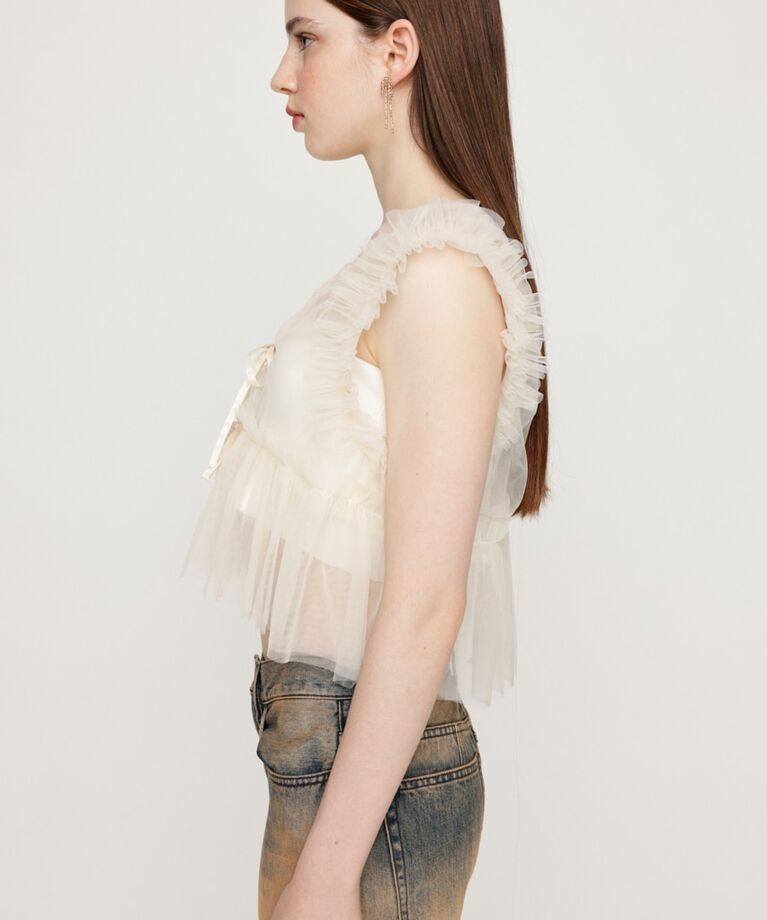 SLY「2WAY FRILL TULLE ベスト」|その他|