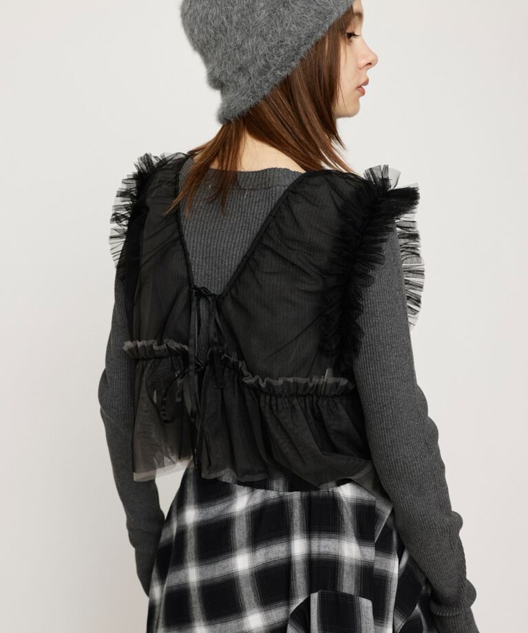 SLY「2WAY FRILL TULLE ベスト」|その他|