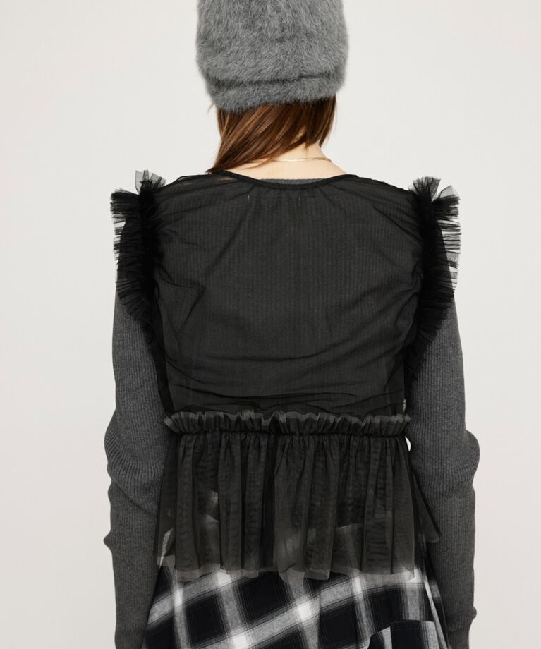 SLY「2WAY FRILL TULLE ベスト」|その他|