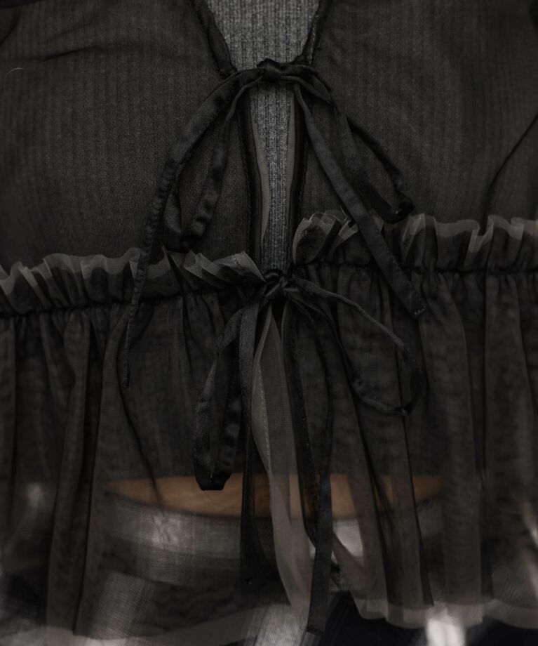 SLY「2WAY FRILL TULLE ベスト」|その他|