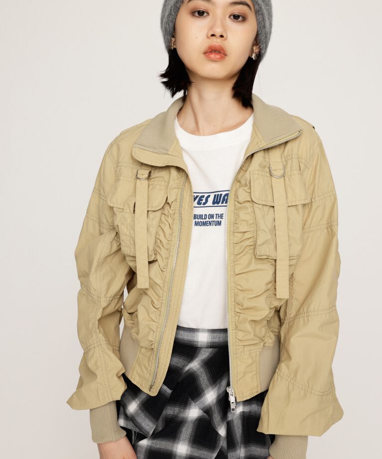 SLY「NYLON MILITARY ジャケット」|ブルゾン・スタジャン|