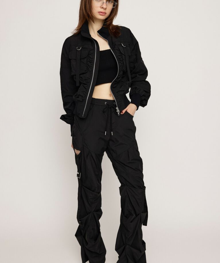 SLY「NYLON TUCK FLARE パンツ」|その他|