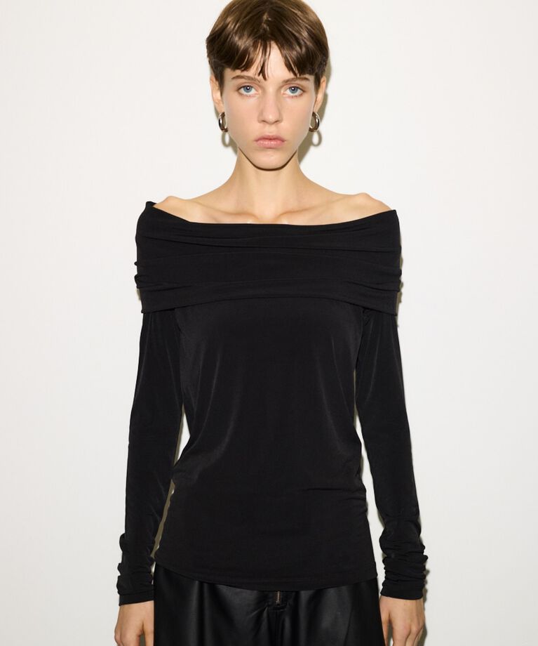 SLY「STRETCH OFF SHOULDER トップス」|Tシャツ・カットソー|