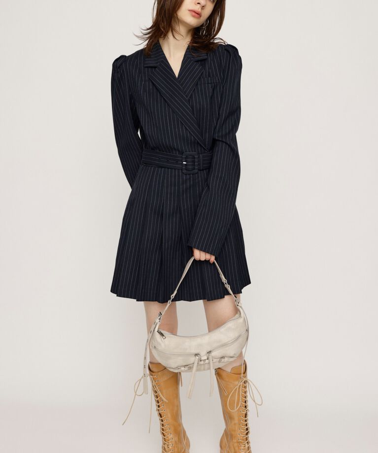 SLY「TAILORED PLEATS ショートワンピース」|ワンピース|