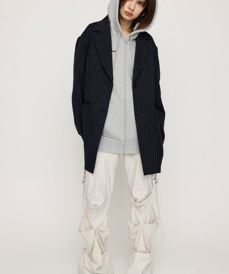 SLY「FRONT ZIP PRINT HOODIE」|パーカー|