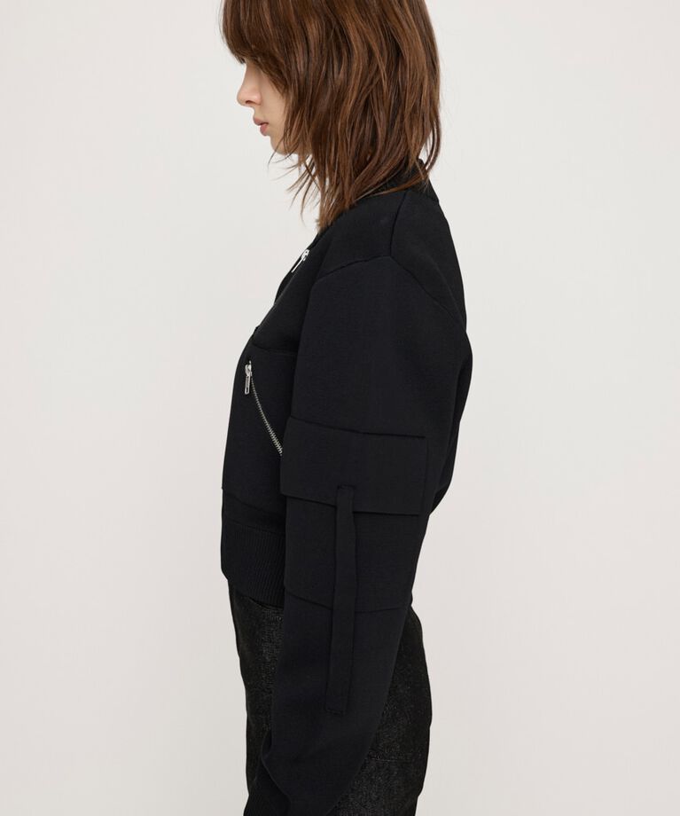 SLY「FINE TOUCH KNIT ブルゾン」|ブルゾン・スタジャン|