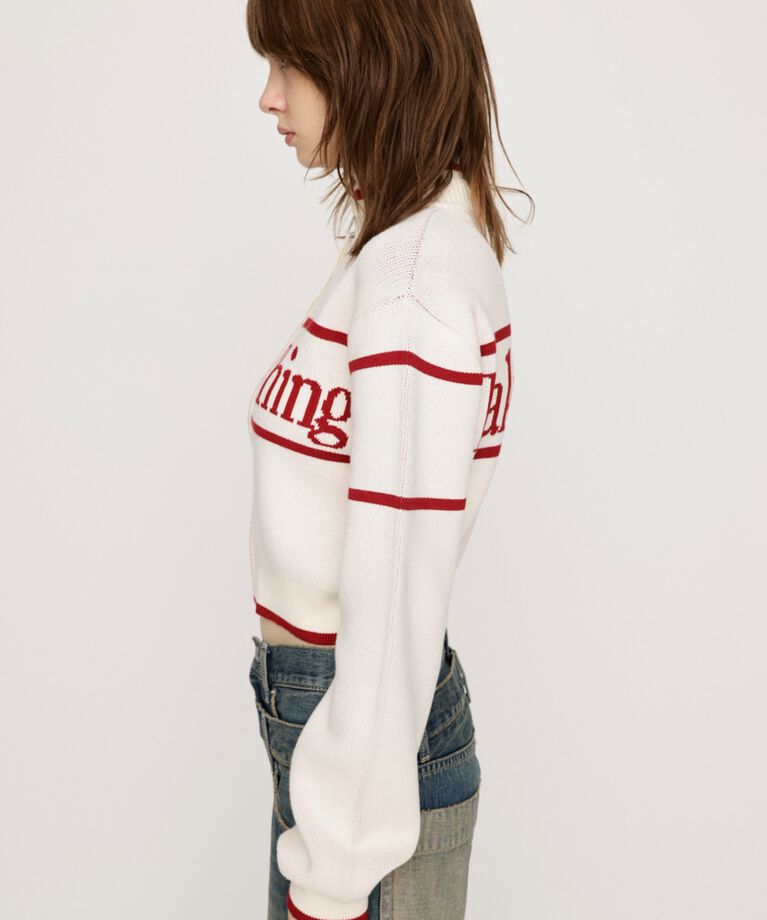 SLY「LINE LOGO ZIP カーディガン」|カーディガン|