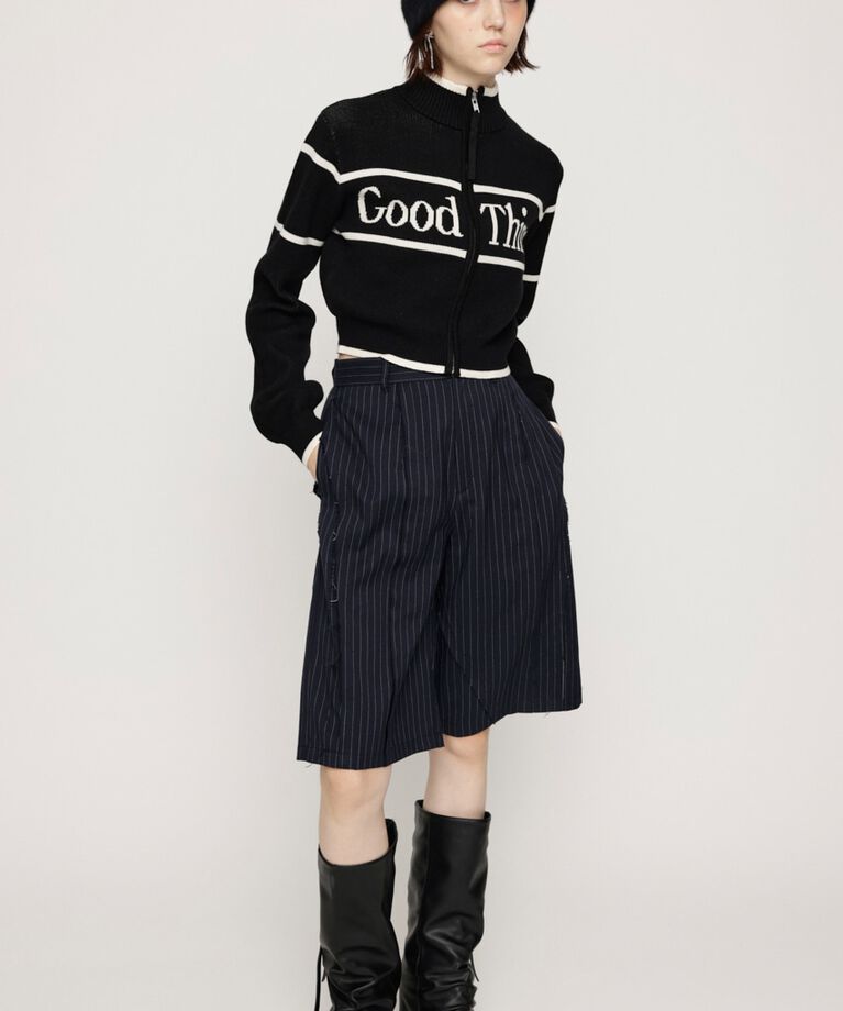 SLY「LINE LOGO ZIP カーディガン」|カーディガン|
