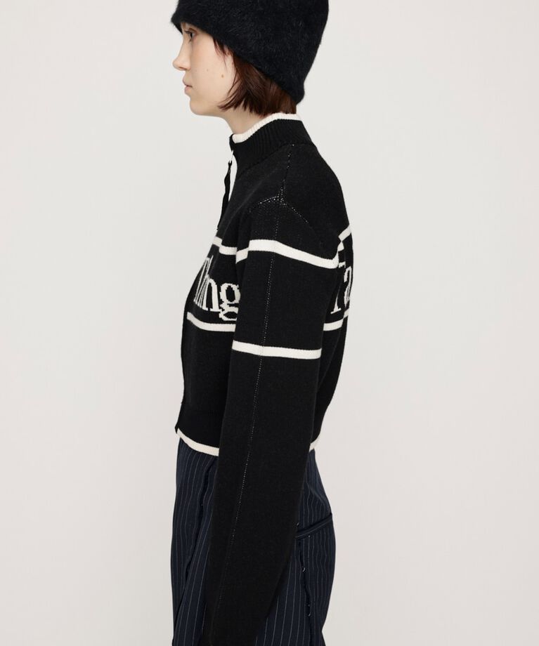 SLY「LINE LOGO ZIP カーディガン」|カーディガン|