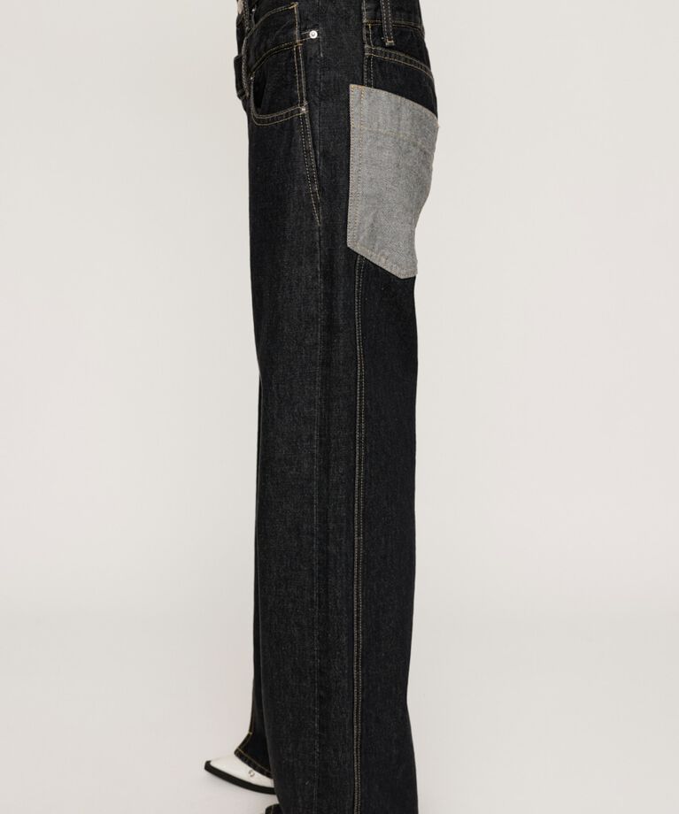 SLY「DOUBLE BELT WIDE FLARE PT-C」|デニム|