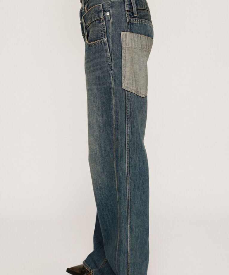 SLY「DOUBLE BELT WIDE FLARE PT-C」|デニム|