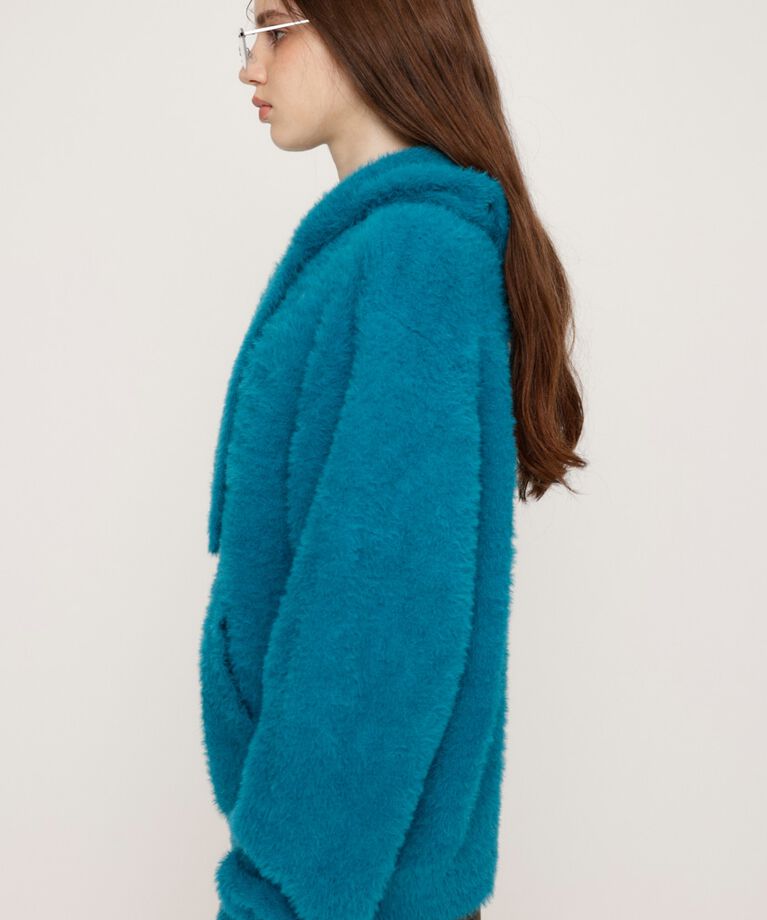 SLY「ZIP UP SHAGGY HOODIE」|パーカー|