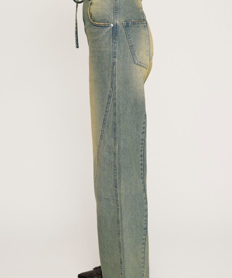 SLY「CUT OFF WAIST STRAIGHT パンツ」|デニム|