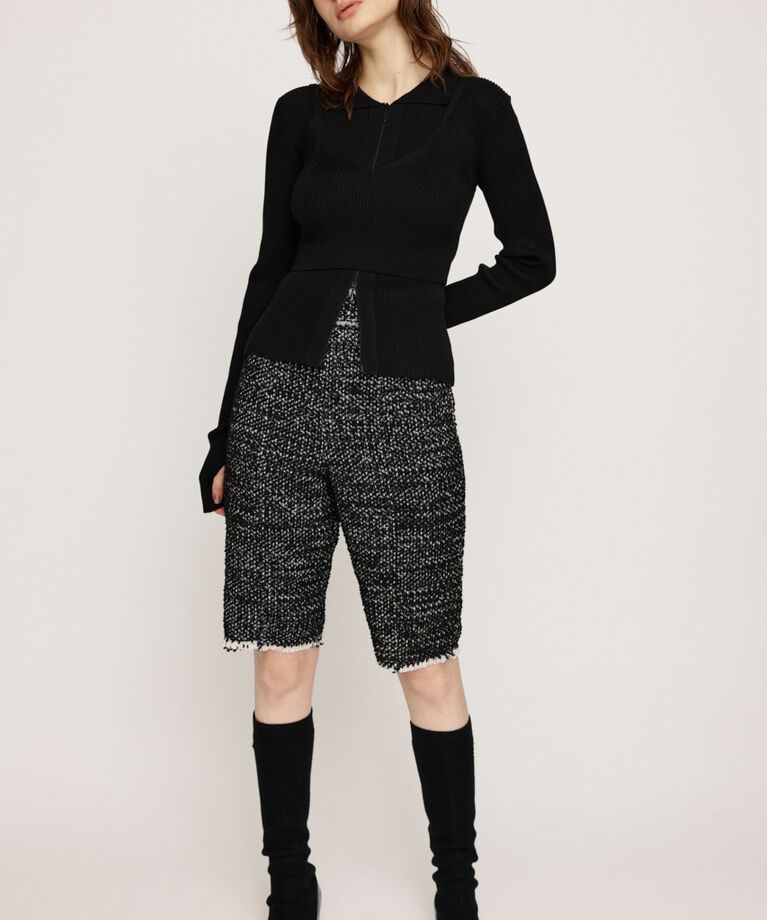 SLY「FRONT ZIP HG 2P トップス」|ニット・セーター|