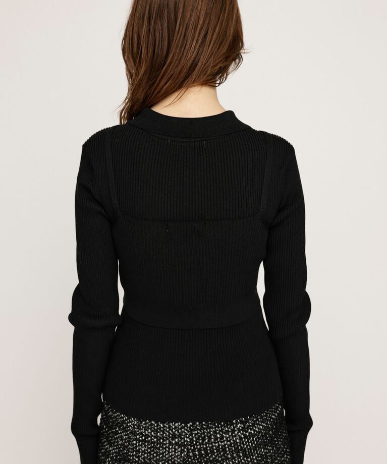 SLY「FRONT ZIP HG 2P トップス」|ニット・セーター|