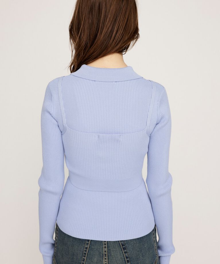 SLY「FRONT ZIP HG 2P トップス」|ニット・セーター|