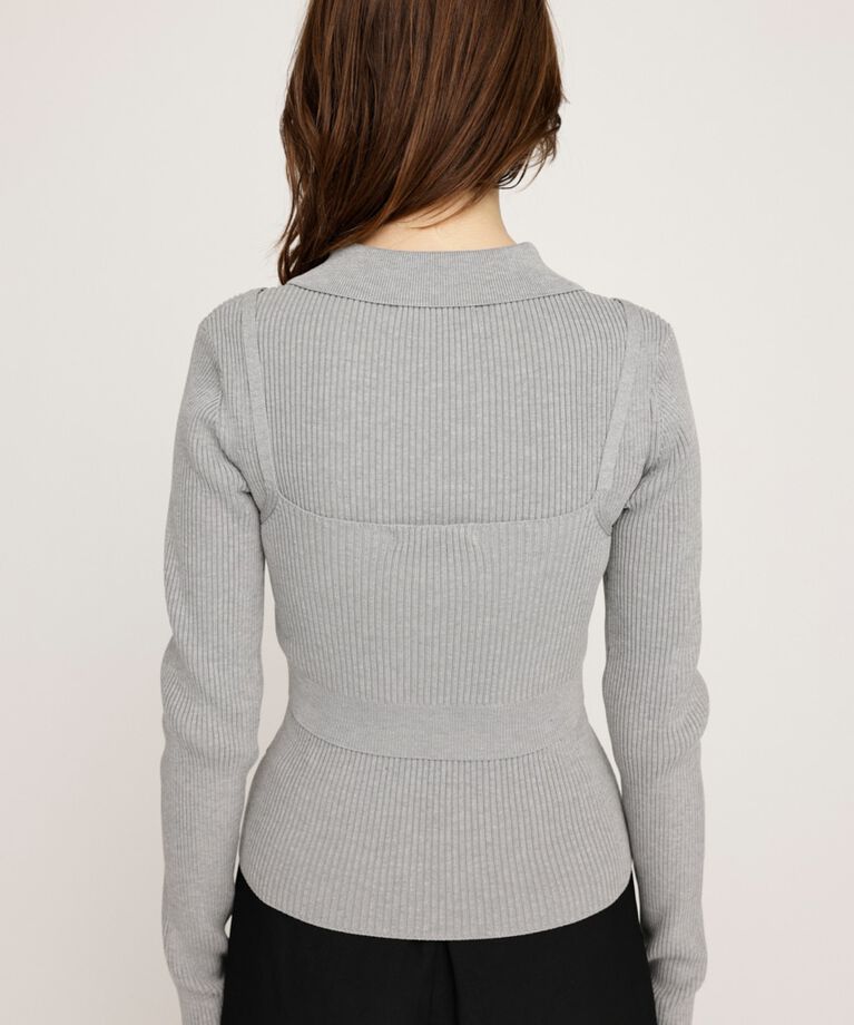 SLY「FRONT ZIP HG 2P トップス」|ニット・セーター|