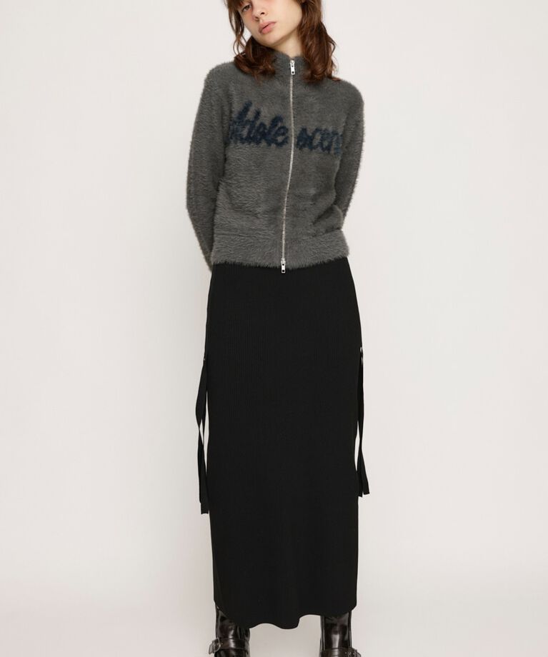 SLY「SIDE RIBBON KNIT スカート」|スカート|BLK