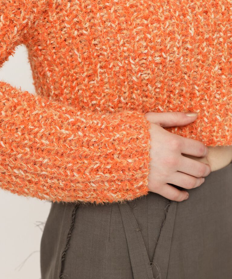 SLY「TAPE YARN SLANT NECK カーディガン」|ニット・セーター|