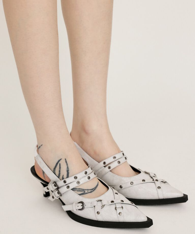 SLY「POINTED TOE BELT サンダル」|サンダル|O/WHT1