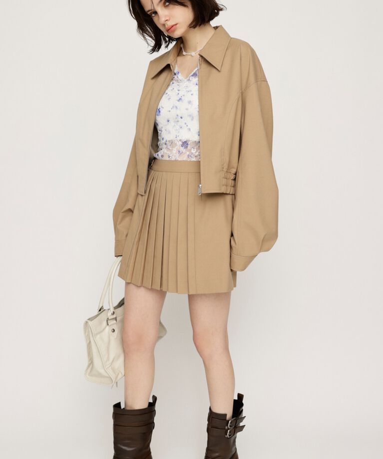 SLY「FRONT PLEATS ショートスカート」|スカート|