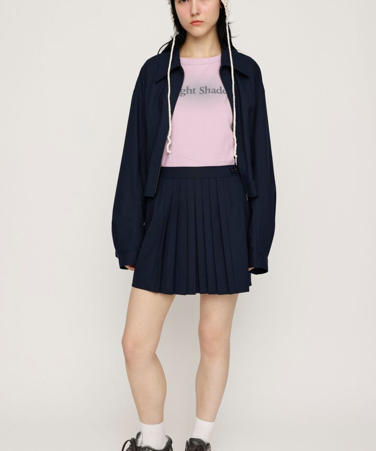 SLY「FRONT PLEATS ショートスカート」|スカート|NVY