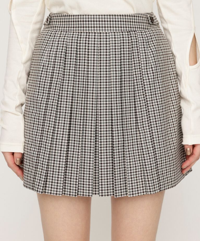 SLY「FRONT PLEATS ショートスカート」|スカート|