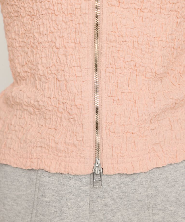 SLY「FRONT ZIP JQ トップス」|Tシャツ・カットソー|