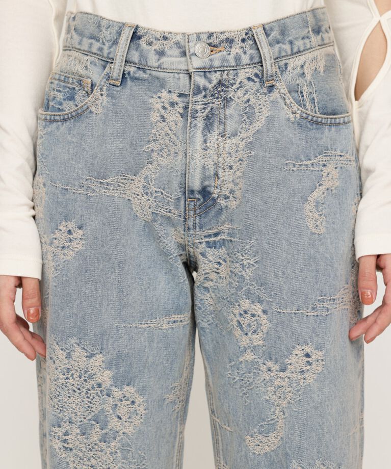 SLY「L／W JQ DENIM STRAIGHT パンツ」|デニム|