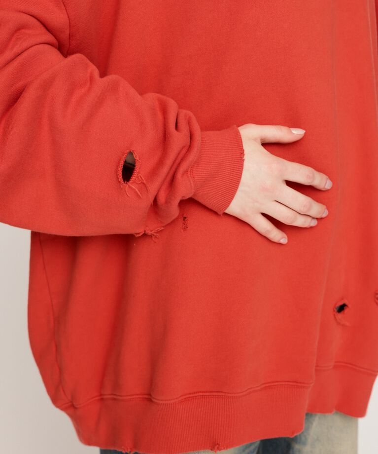 SLY「OVERSIZE DAMAGE スウェット」|Tシャツ・カットソー|