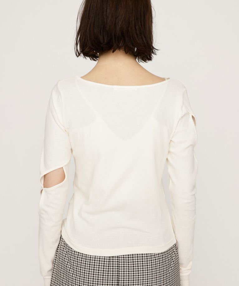 SLY「CUT OUT RIBBON トップス」|Tシャツ・カットソー|