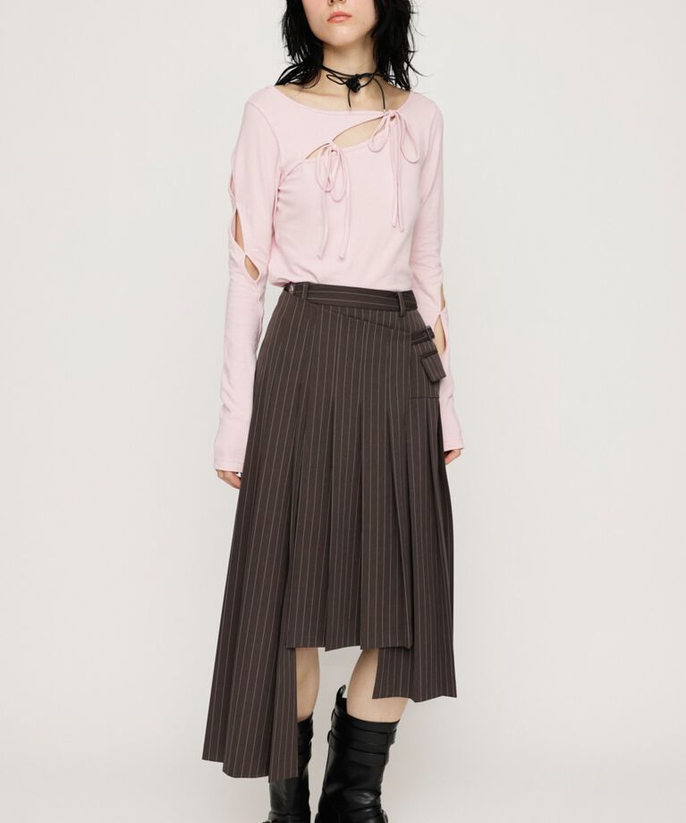 SLY「CUT OUT RIBBON トップス」|Tシャツ・カットソー|