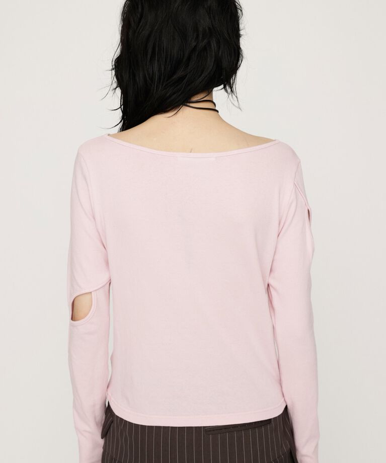 SLY「CUT OUT RIBBON トップス」|Tシャツ・カットソー|