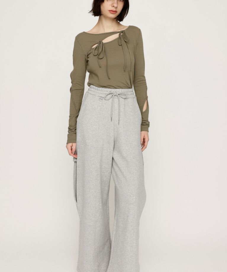 SLY「CUT OUT RIBBON トップス」|Tシャツ・カットソー|