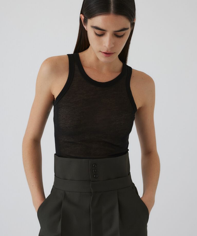 RIM.ARK 「Gauze tank」|タンクトップ|BLK