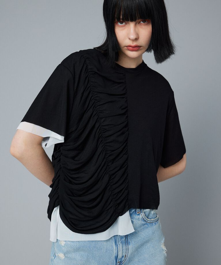 HeRIN.CYE「Double hem tops」|Tシャツ・カットソー|BLK