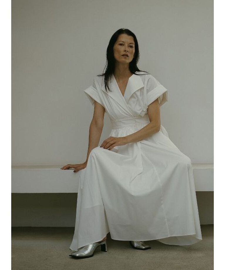 ELENDEEK「OPEN COLLAR SHIRT OP」|ワンピース|