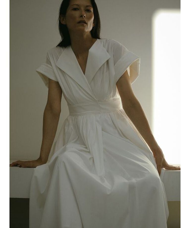 ELENDEEK「OPEN COLLAR SHIRT OP」|ワンピース|