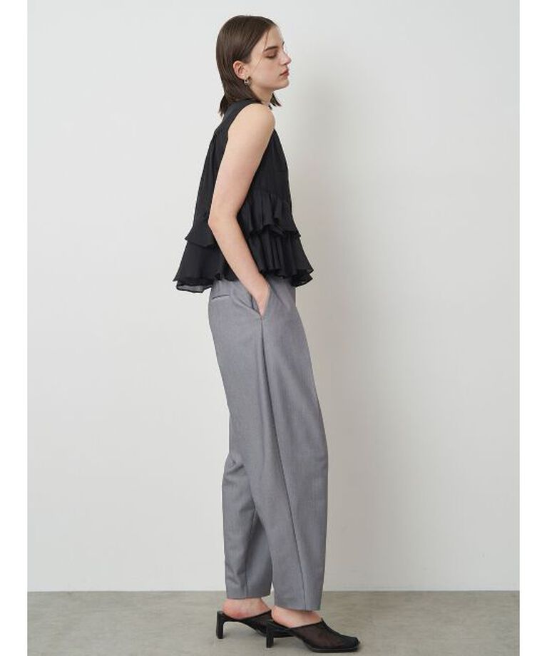 ELENDEEK「SHEER FRILL SLEEVELESS BL」|シャツ・ブラウス|