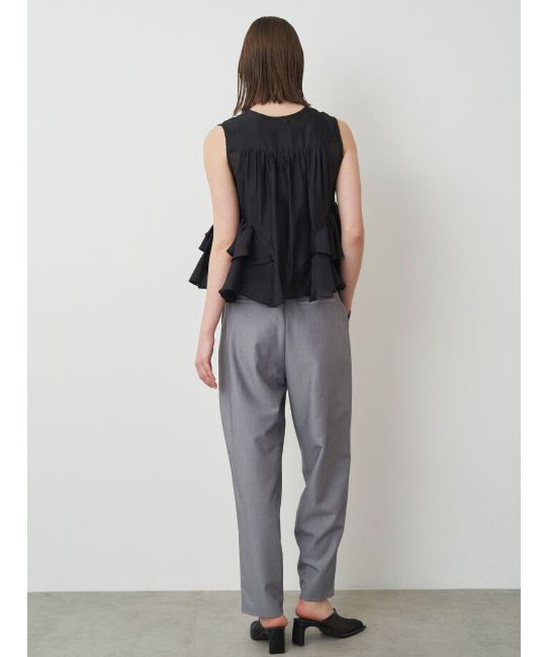 ELENDEEK「SHEER FRILL SLEEVELESS BL」|シャツ・ブラウス|