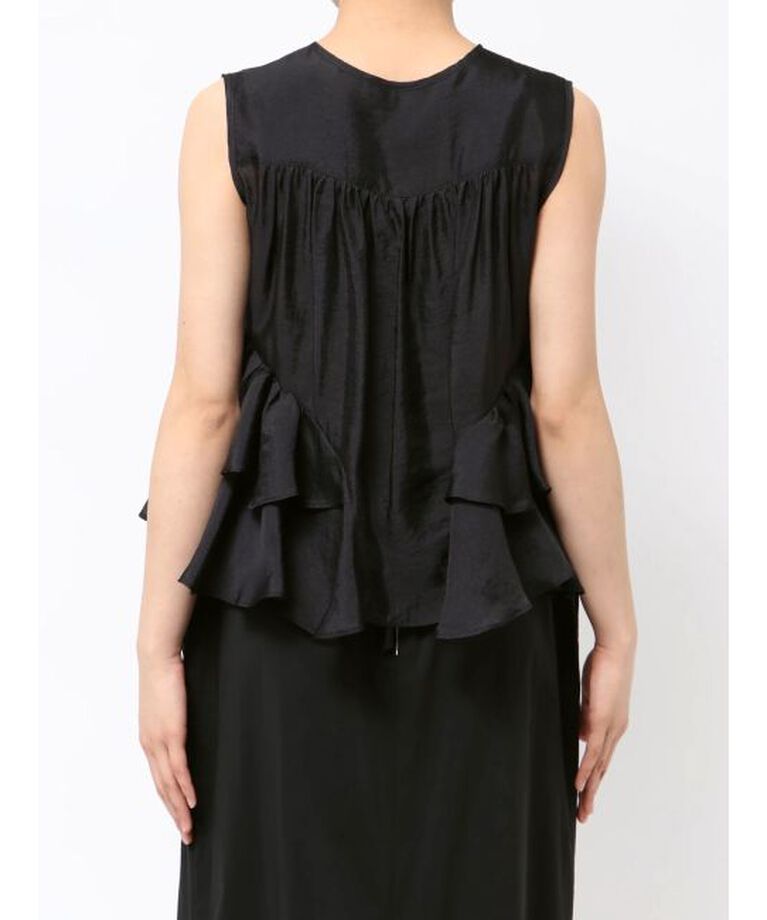 ELENDEEK「SHEER FRILL SLEEVELESS BL」|シャツ・ブラウス|