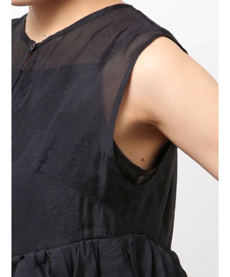 ELENDEEK「SHEER FRILL SLEEVELESS BL」|シャツ・ブラウス|