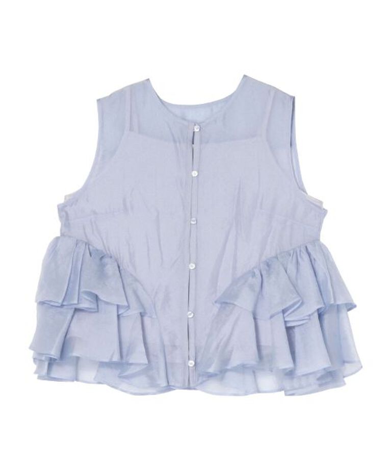 ELENDEEK「SHEER FRILL SLEEVELESS BL」|シャツ・ブラウス|