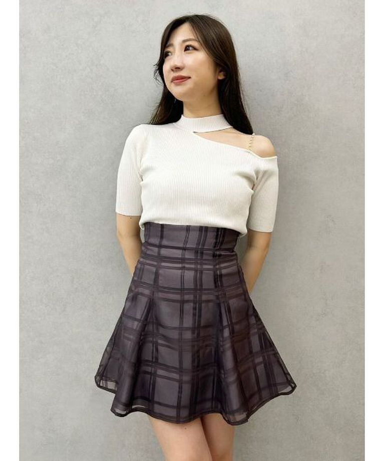MERCURYDUO「シアーチェックバックレースアップミニスカパン」|その他|