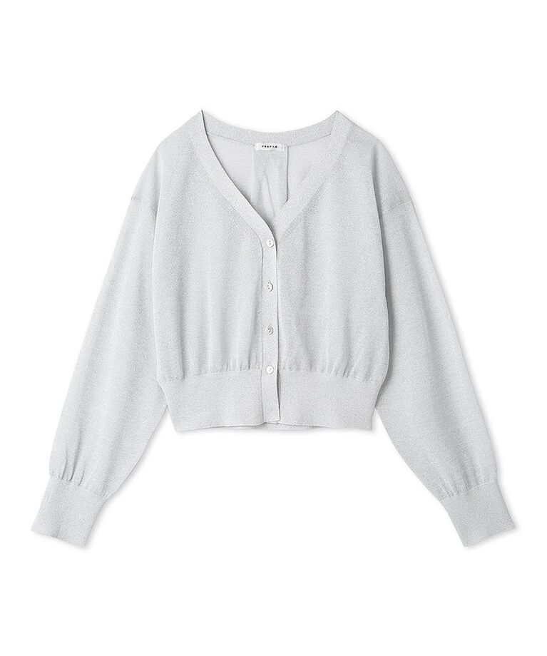 FRAY I.D「LUNARシアーラメVネックカーディガン」|カーディガン|WHT