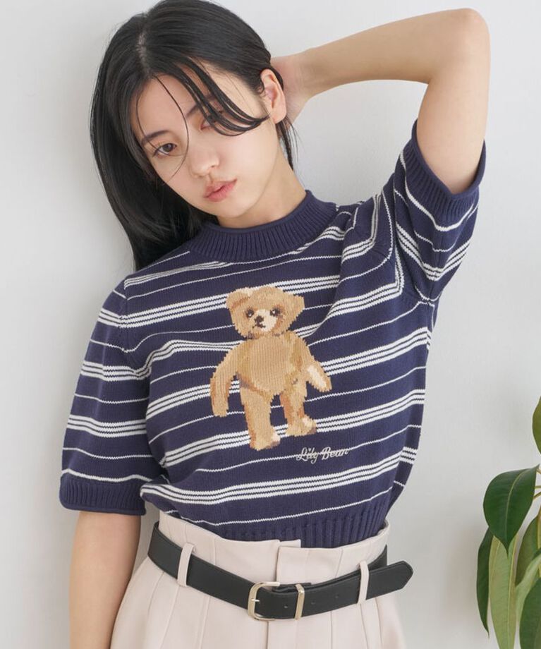 LILY BROWN「【WEB限定カラー】Lily Bearニット」|ニット・セーター|NVY